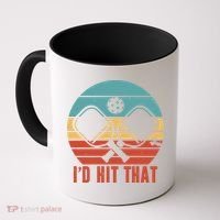 I'd Hit That Funny Pickleball Retro Coffee Mug thumb 0