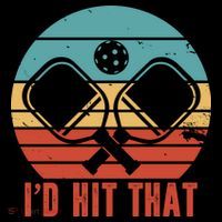 I'd Hit That Funny Pickleball Retro 16oz Travel Tumbler thumb 2