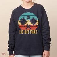I'd Hit That Funny Pickleball Retro Women's Sweatshirt thumb 0