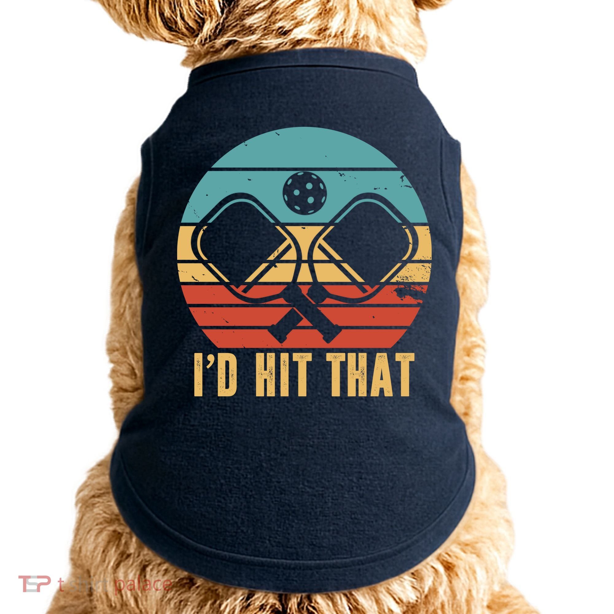 I'd Hit That Funny Pickleball Retro Doggie Tank