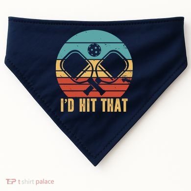 I'd Hit That Funny Pickleball Retro USA-Made Doggie Bandana