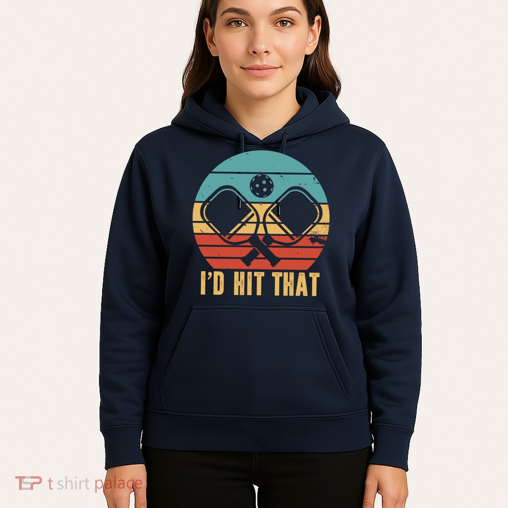 I'd Hit That Funny Pickleball Retro Hoodie