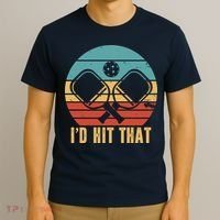 I'd Hit That Funny Pickleball Retro T-Shirt thumb 3