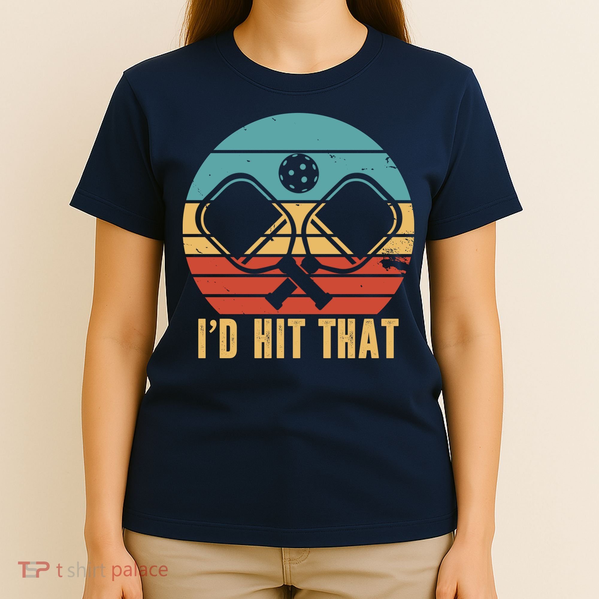 I'd Hit That Funny Pickleball Retro T-Shirt