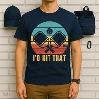 I'd Hit That Funny Pickleball Retro T-Shirt thumb 6