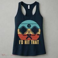 I'd Hit That Funny Pickleball Retro Women's Tank Top thumb 3