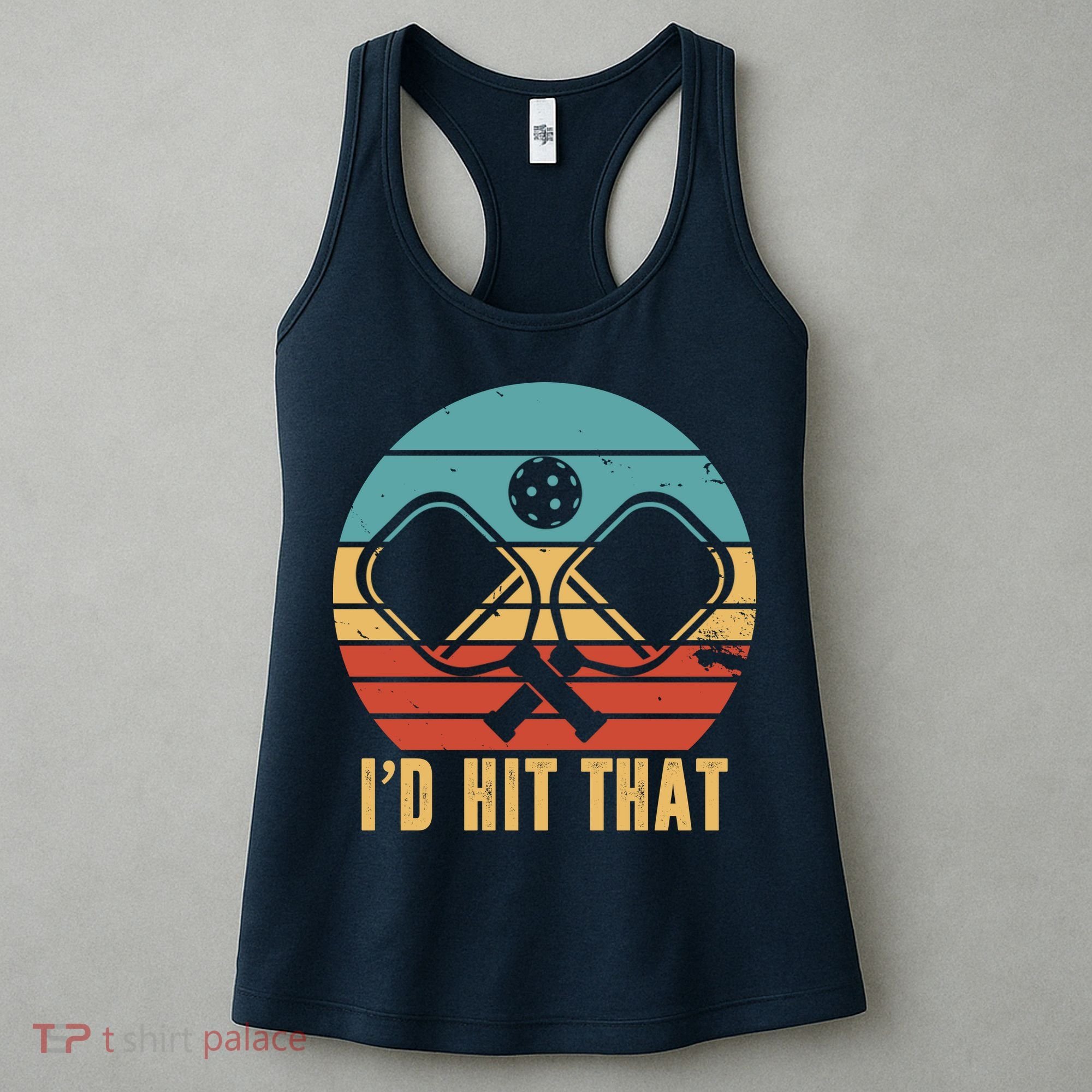 I'd Hit That Funny Pickleball Retro Women's Tank Top