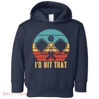 I'd Hit That Funny Pickleball Retro Toddler Hoodie thumb 0