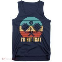 I'd Hit That Funny Pickleball Retro Tank Top thumb 0