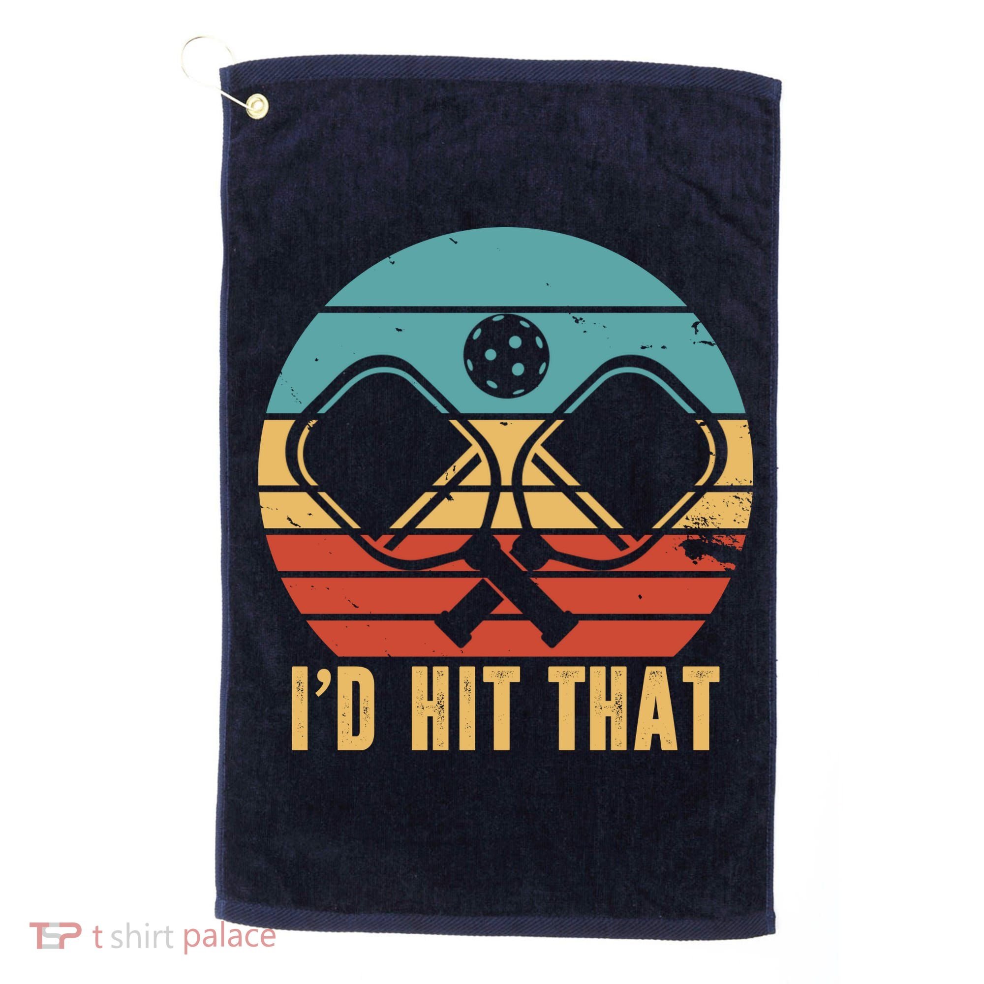 I'd Hit That Funny Pickleball Retro Golf Towel