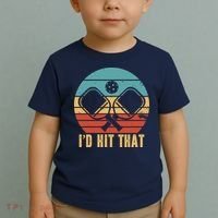 I'd Hit That Funny Pickleball Retro Toddler T-Shirt thumb 2