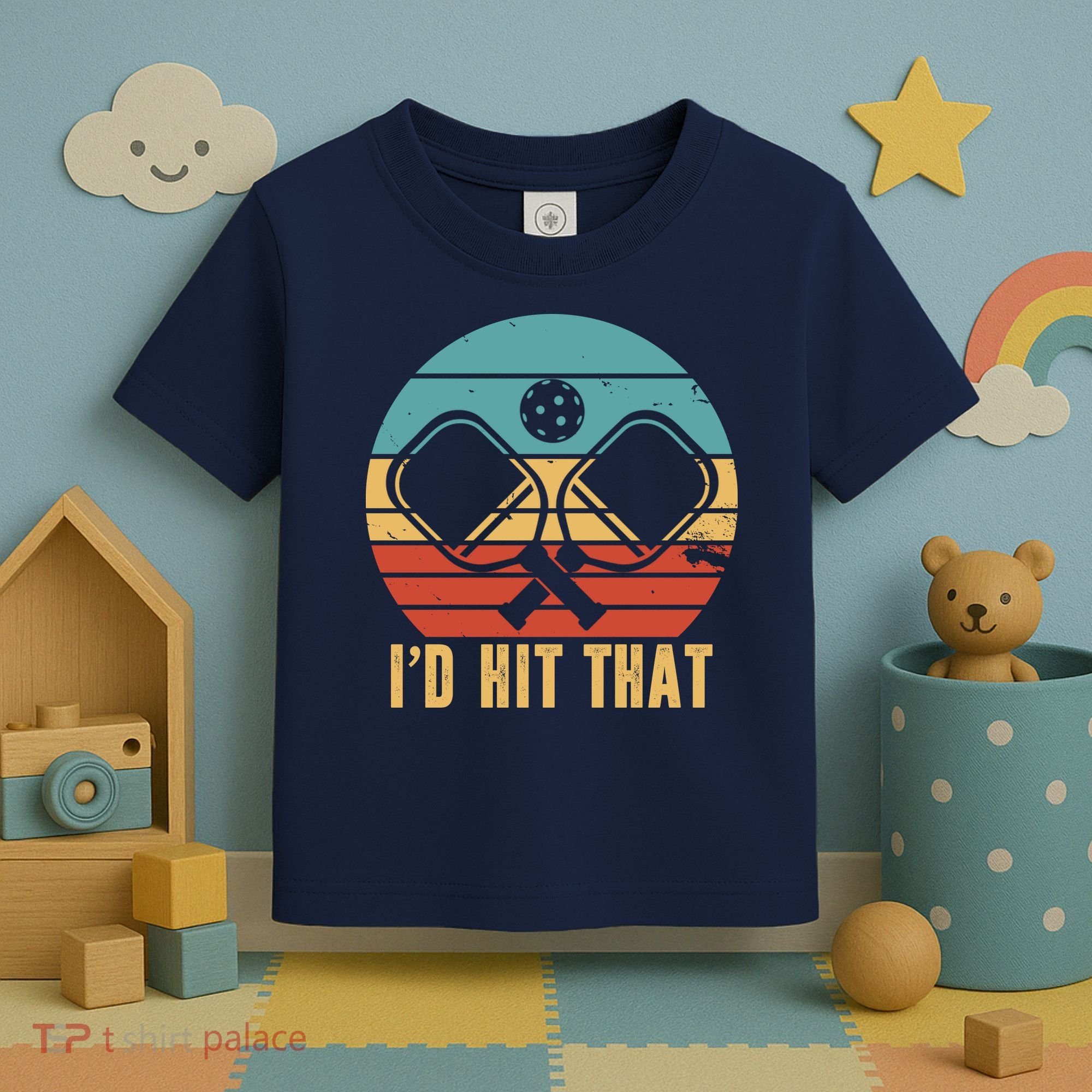 I'd Hit That Funny Pickleball Retro Toddler T-Shirt