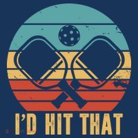 I'd Hit That Funny Pickleball Retro Toddler T-Shirt thumb 4