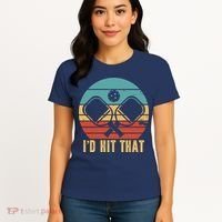 I'd Hit That Funny Pickleball Retro Women's T-Shirt thumb 4