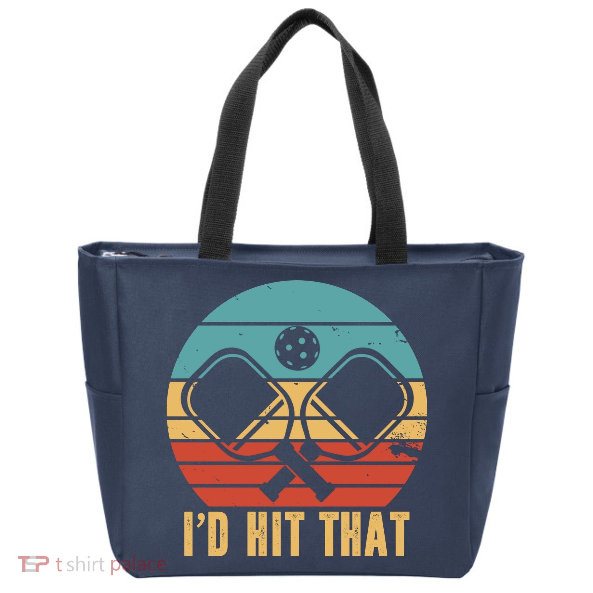 I'd Hit That Funny Pickleball Retro Tote Bag