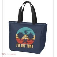 I'd Hit That Funny Pickleball Retro Tote Bag thumb 3