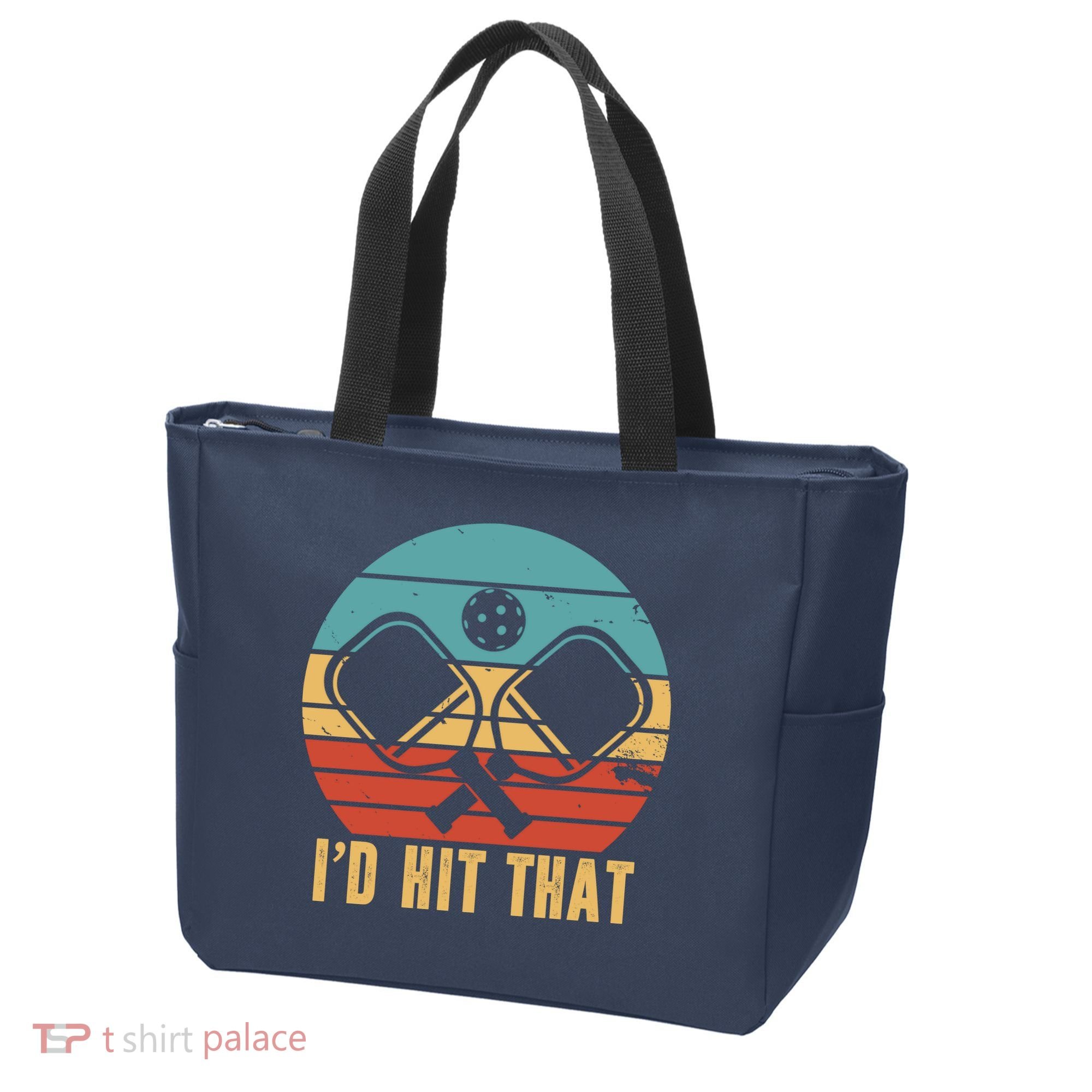 I'd Hit That Funny Pickleball Retro Tote Bag
