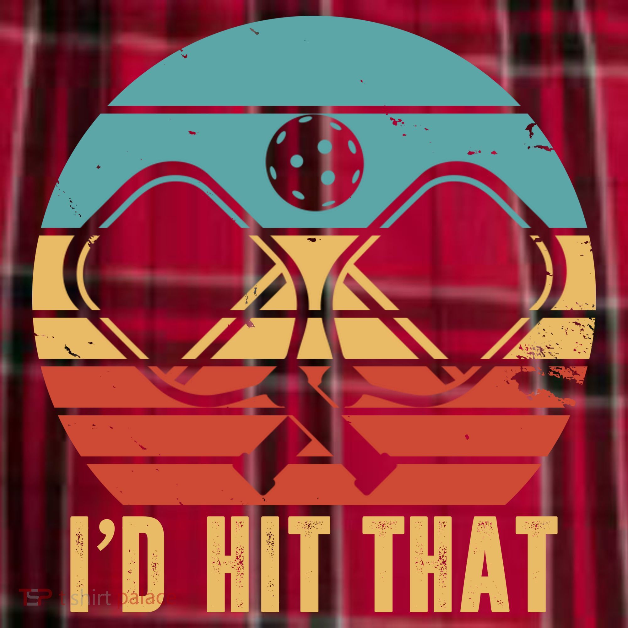 I'd Hit That Funny Pickleball Retro Women's Flannel Plaid Pajama Pants