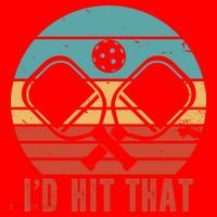 I'd Hit That Funny Pickleball Retro Santa Hat thumb 1