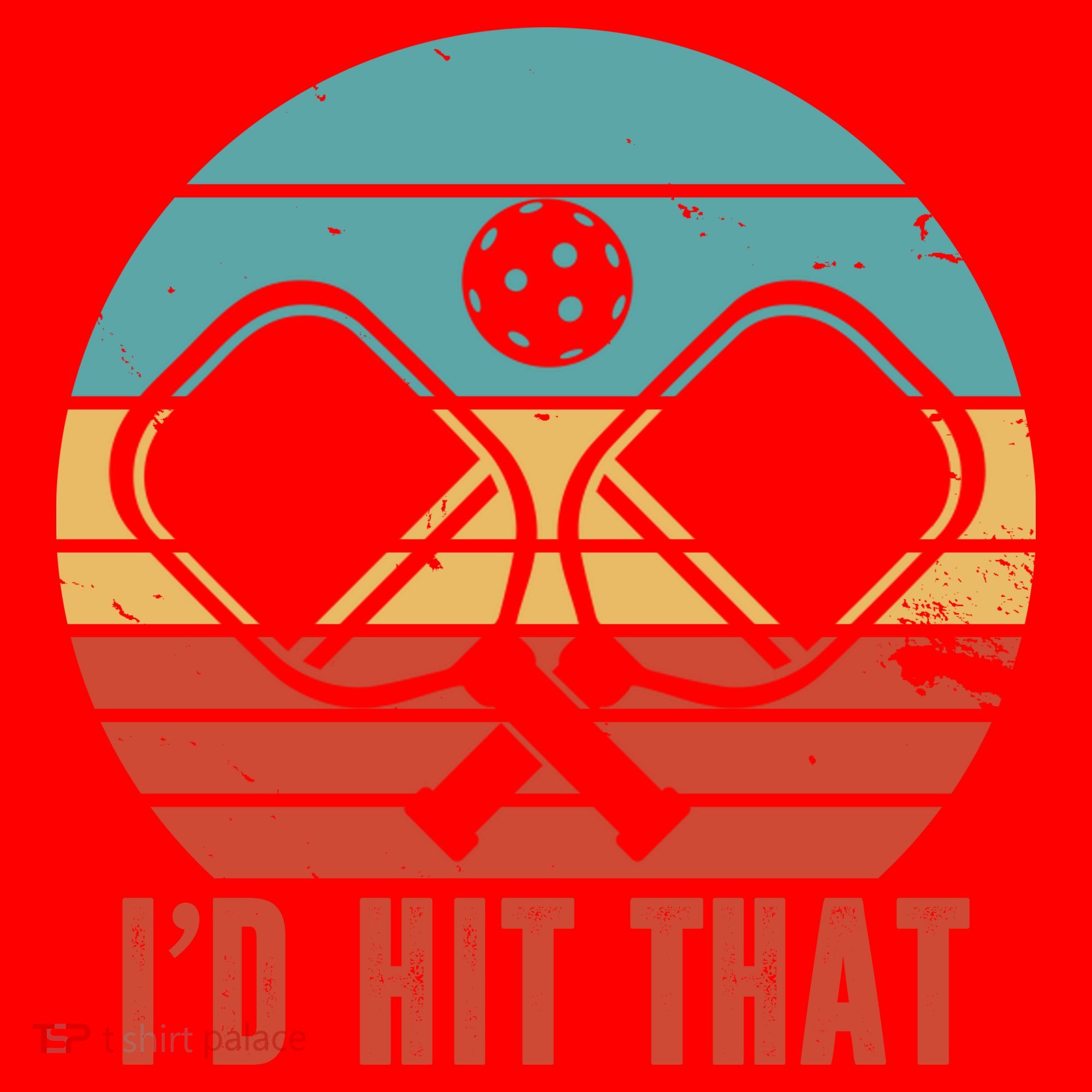 I'd Hit That Funny Pickleball Retro Santa Hat