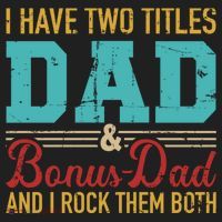 I Have Two Titles Dad And Bonus Dad And I Rock Them Both Gift Beanie thumb 2