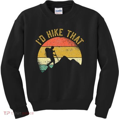 ID Hike That Mountains Hiking Hiker Kids Sweatshirt