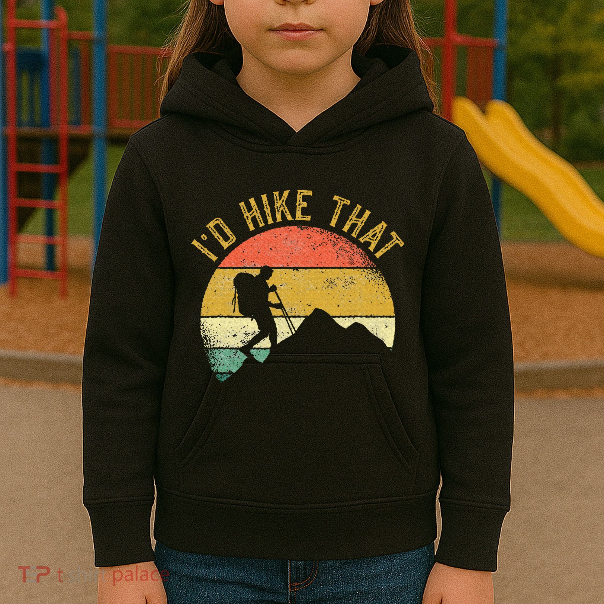 ID Hike That Mountains Hiking Hiker Kids Hoodie
