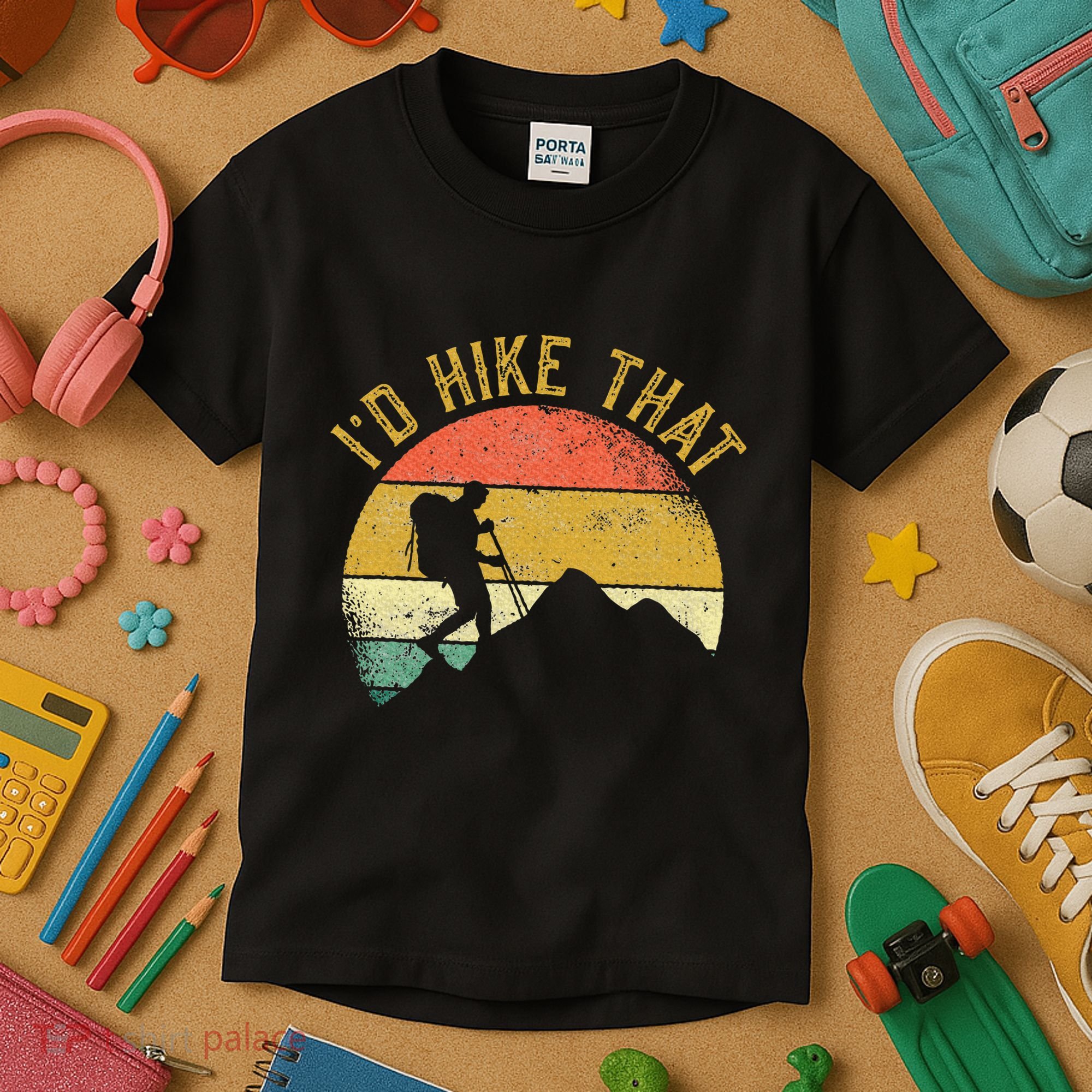 ID Hike That Mountains Hiking Hiker Kids T-Shirt