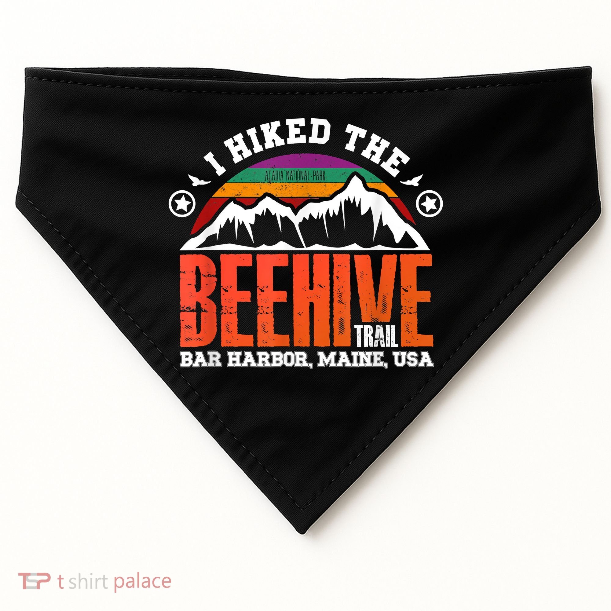 I Hiked The Beehive Trail Acadia National Park USA-Made Doggie Bandana