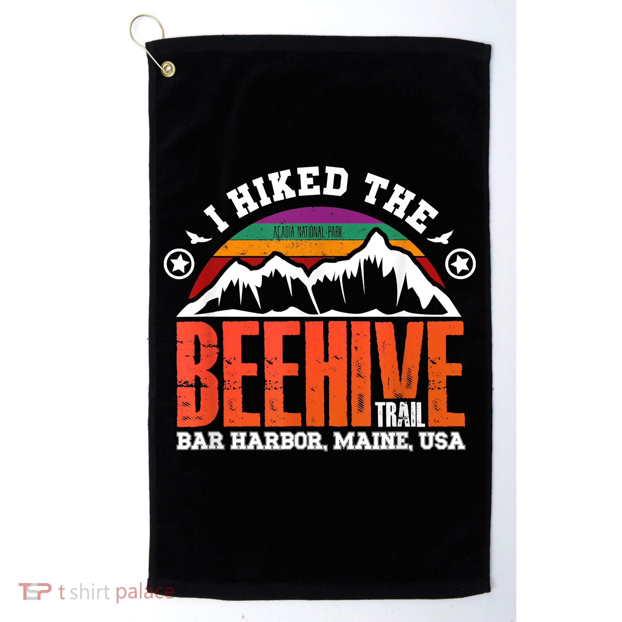 I Hiked The Beehive Trail Acadia National Park Golf Towel