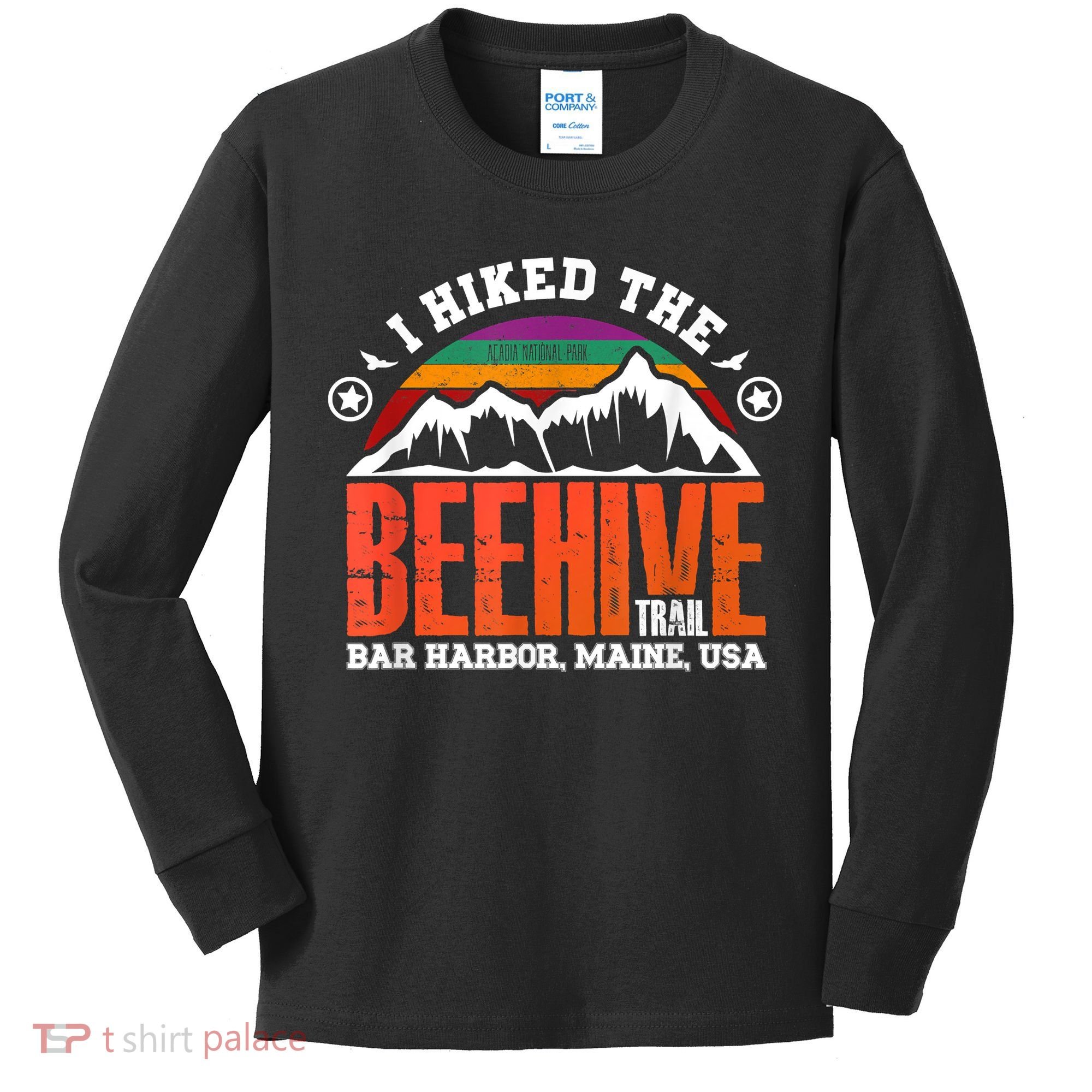 I Hiked The Beehive Trail Acadia National Park Kids Long Sleeve Shirt