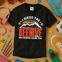 I Hiked The Beehive Trail Acadia National Park Kids T-Shirt thumb 3