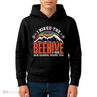 I Hiked The Beehive Trail Acadia National Park Kids Hoodie thumb 4