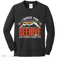 I Hiked The Beehive Trail Acadia National Park Kids Long Sleeve Shirt thumb 0