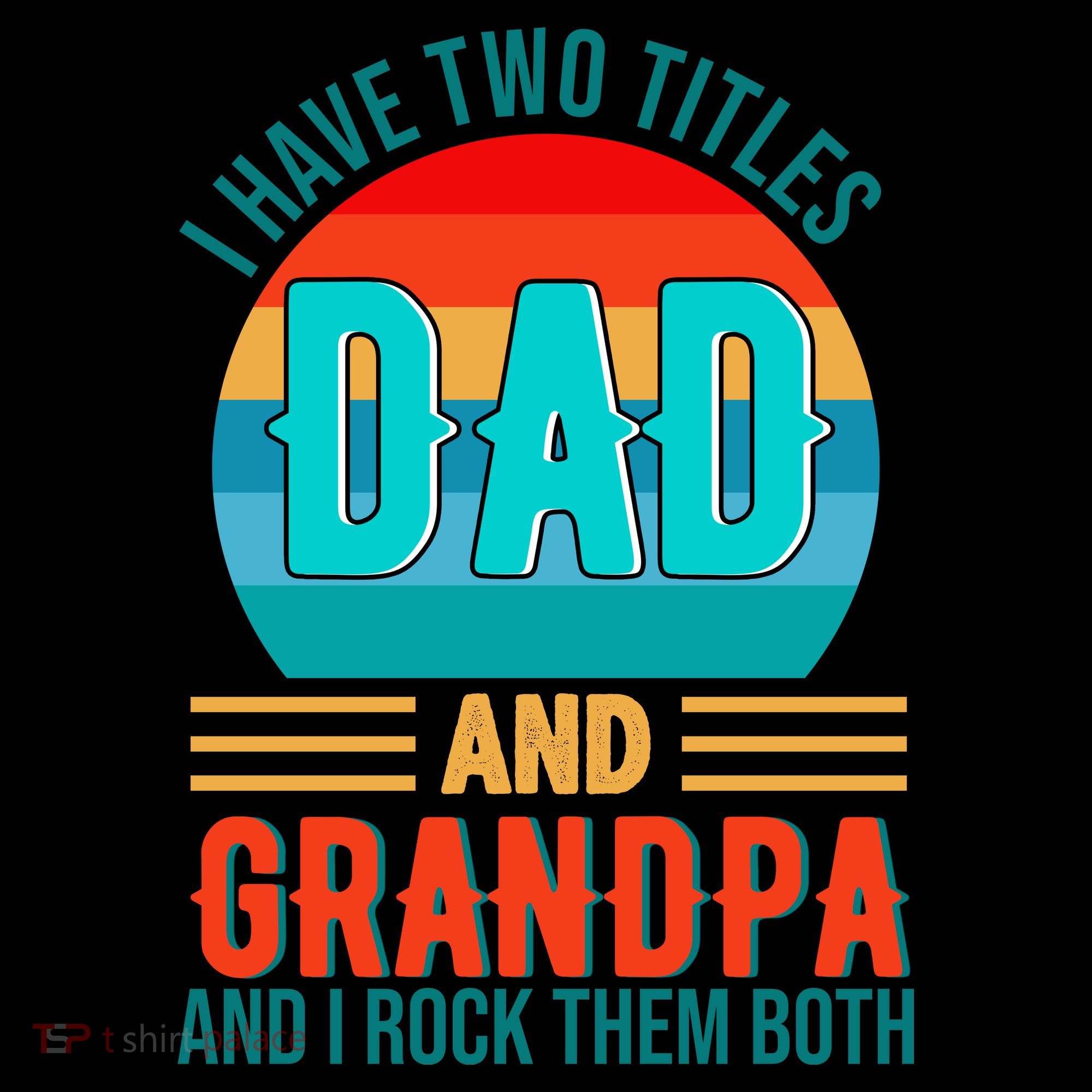I Have Two Titles Dad And Grandpa I Rock Them Both Sunset Coffee Mug