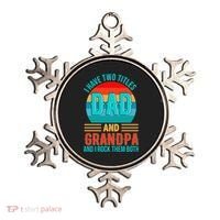 I Have Two Titles Dad And Grandpa I Rock Them Both Sunset Ornament thumb 0