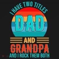 I Have Two Titles Dad And Grandpa I Rock Them Both Sunset Ornament thumb 1
