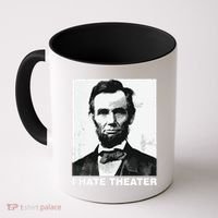 I Hate Theater Abraham Abe Lincoln Funny President Meme Coffee Mug thumb 0