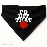 I'd Hit That Baseball Lover Funny USA-Made Doggie Bandana thumb 0