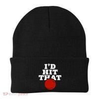 I'd Hit That Baseball Lover Funny Beanie thumb 0