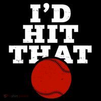 I'd Hit That Baseball Lover Funny Mousepad thumb 1