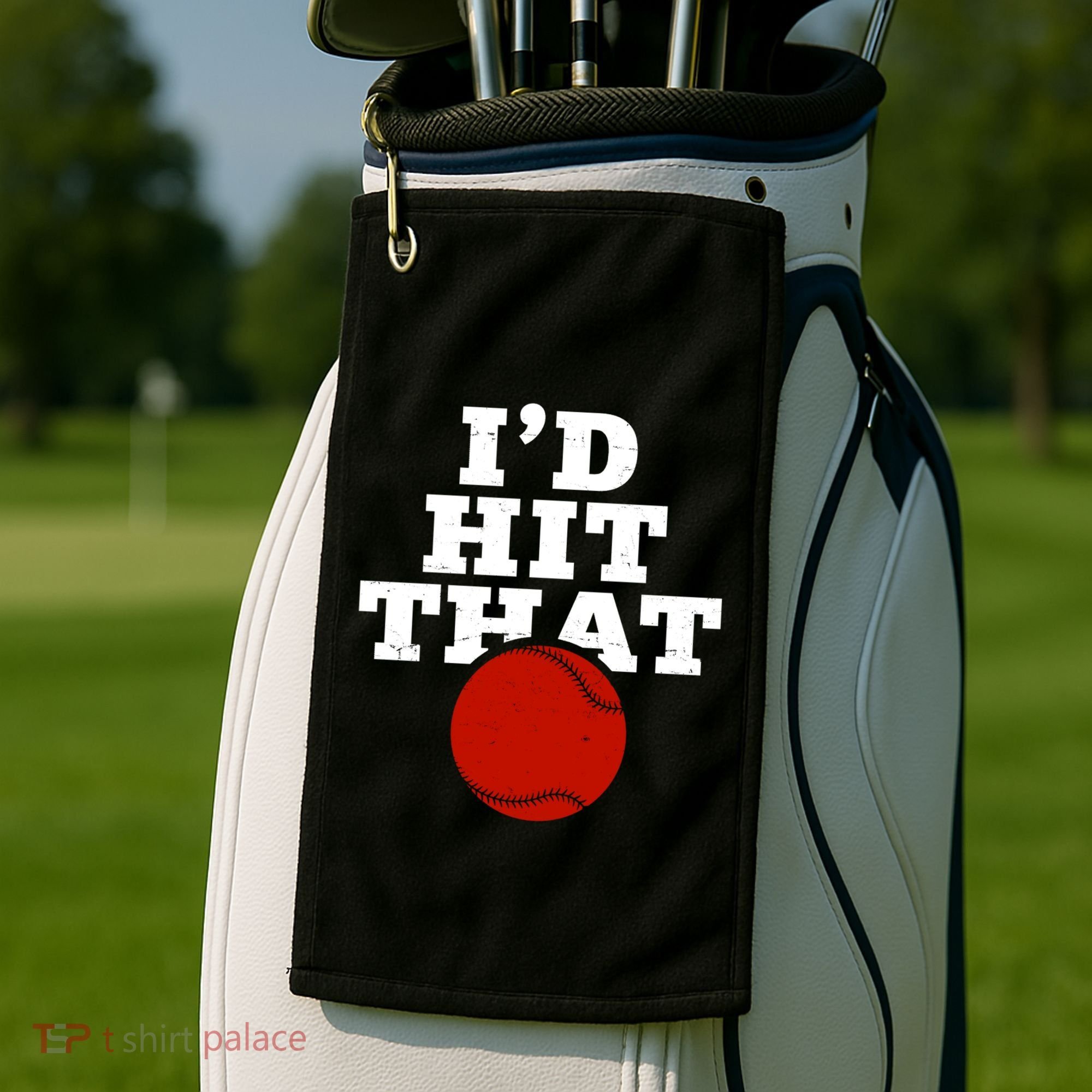 I'd Hit That Baseball Lover Funny Golf Towel