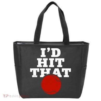 I'd Hit That Baseball Lover Funny Tote Bag