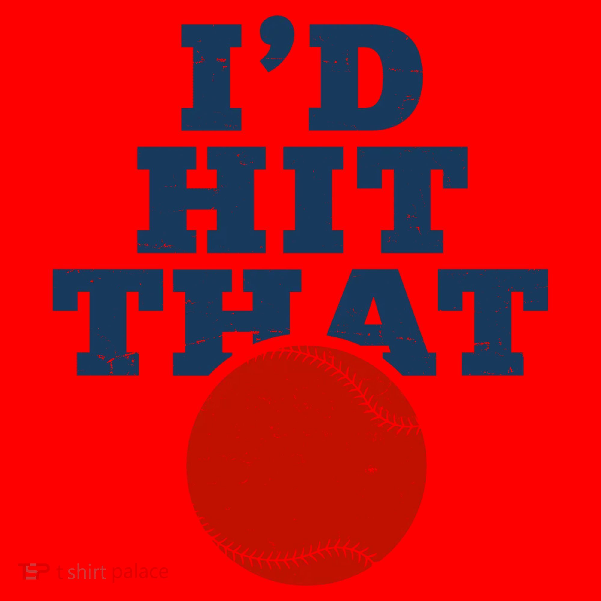 I'd Hit That Baseball Lover Funny Santa Hat