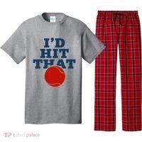 I'd Hit That Baseball Lover Funny Pajama Set thumb 0