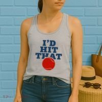 I'd Hit That Baseball Lover Funny Women's Tank Top thumb 2