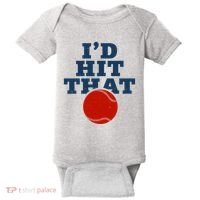 I'd Hit That Baseball Lover Funny Baby Bodysuit thumb 0