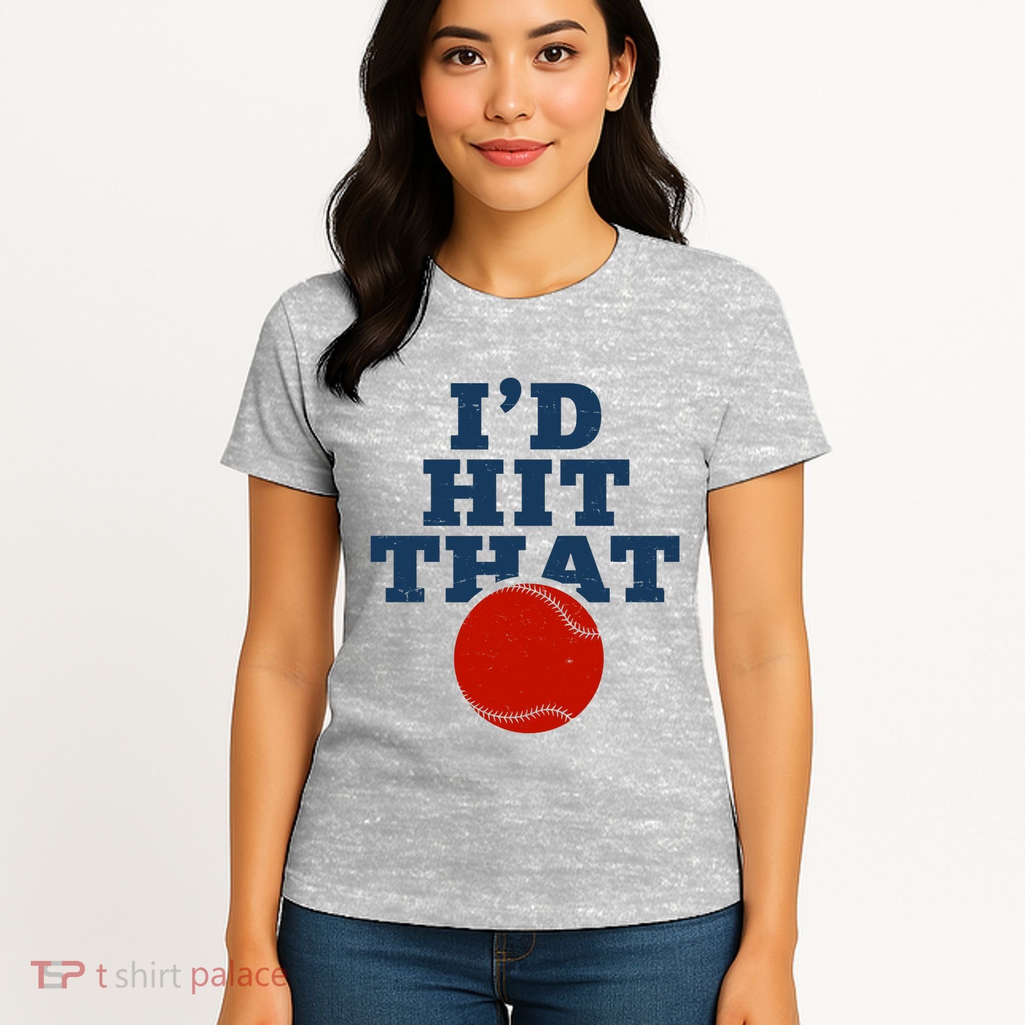I'd Hit That Baseball Lover Funny Women's T-Shirt