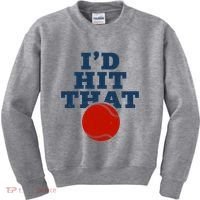I'd Hit That Baseball Lover Funny Kids Sweatshirt thumb 0