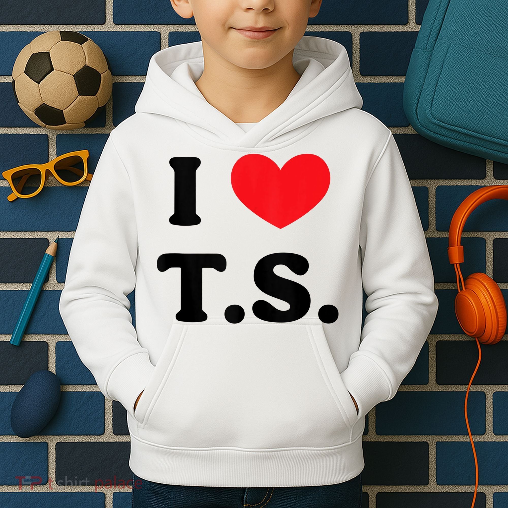 I Heart TS Kids Hoodie
